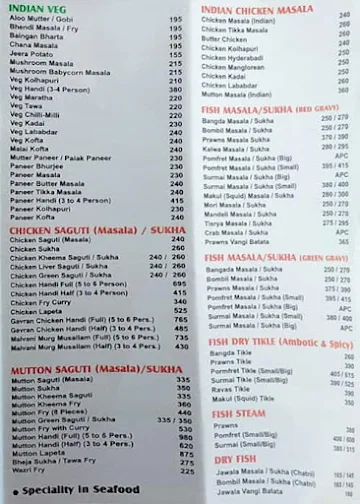 Ratna Kokan menu 