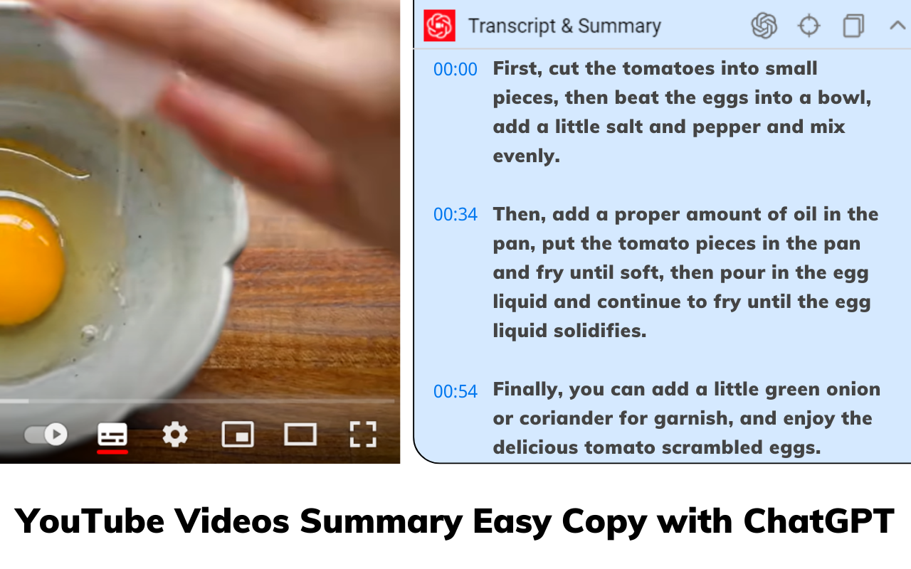 YouTube Videos Summary Easy Copy with ChatGPT Preview image 3