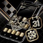 Cover Image of ดาวน์โหลด Black Luxury Gold Launcher Theme 1.2 APK