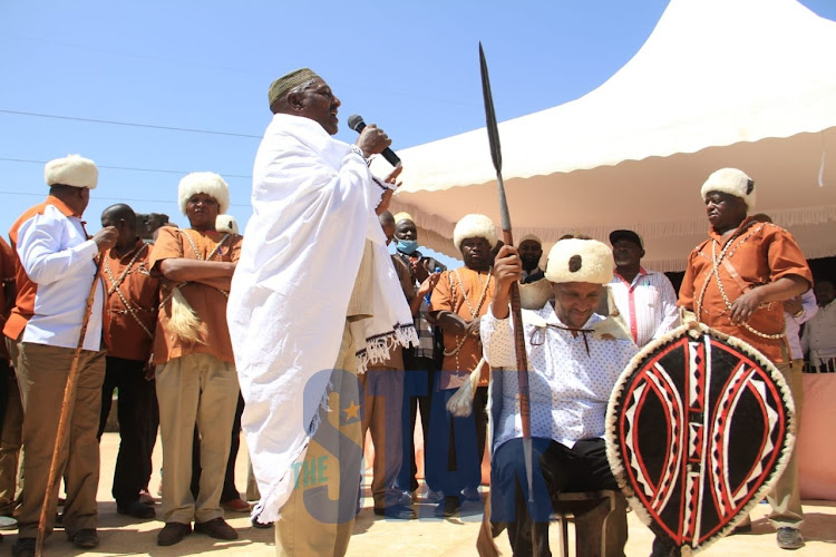 Nairobi County Assembly Majority leader Abdi Hassan Guyo endorsed by Kikuyu elders in Ruai on January 28, 2022