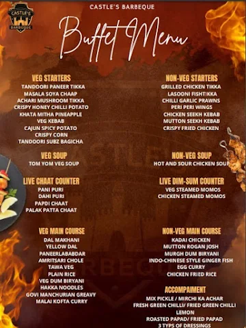 Castle's Barbeque menu 