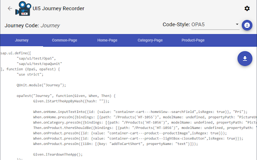 UI5 Journey Recorder