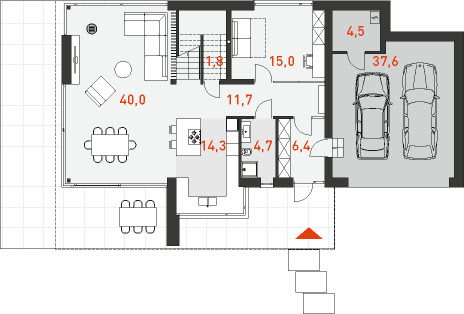 Modelowy 2 - Rzut parteru