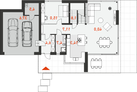 Modelowy 2 - Rzut parteru