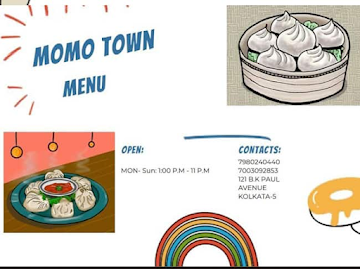 Momo Town menu 