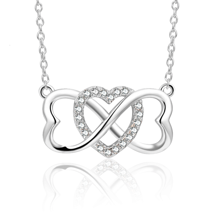 Collier Amour Femme Créatif Micro-sertis 8 Mots, Exprimez Votre Amour avec Élégance et Offrez un Cadeau Unique.