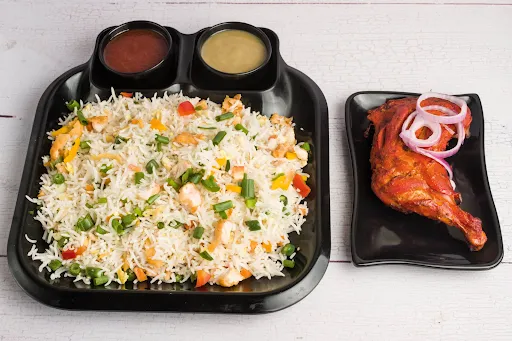 Chicken Fried Rice With Tandoori Chicken [Quarter]