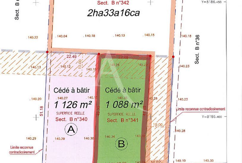  Vente Terrain à bâtir - 1 088m² à Saint-André-de-l'Eure (27220) 