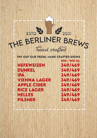 The Berliner Bar menu 1