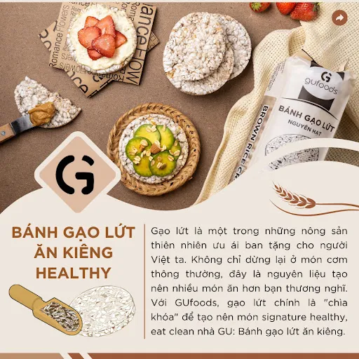 Bá́nh gạo lứt vị nguyên bản Gufoods 510g