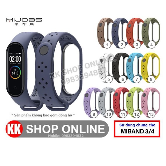 Dây Đeo Mijobs Chính Hãng Thể Thao Cho Xiaomi Miband 3 Xiaomi Miband 4