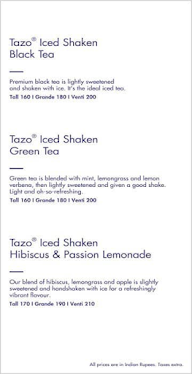 Starbucks menu 6