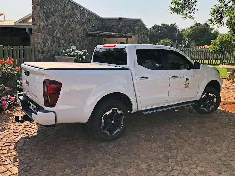 The bakkie's suspension system has been beefed up to cope with the added weight of the armouring components.