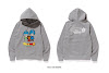 bape® x dragon ball super son goku&vegeta pullover hoodie grey