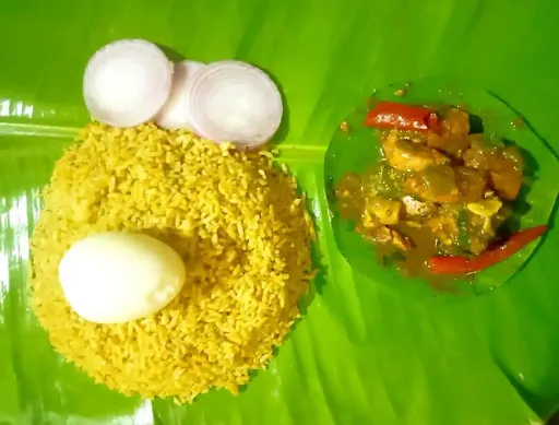 Egg Biryani With Pepper Chicken [4 Pieces]