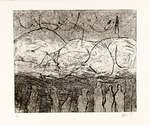 Figuur in landschap