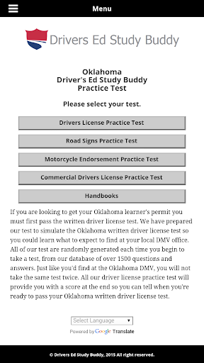 Oklahoma Driver License Test