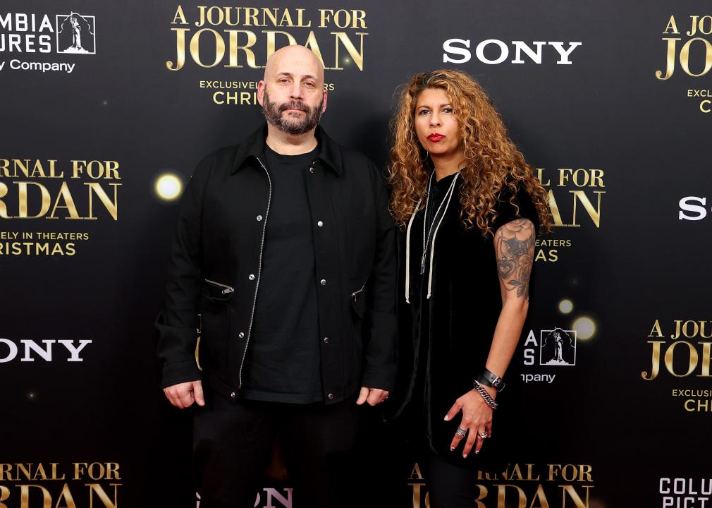 Aaron Gilbert and Brenda Gilbert at the "A Journal For Jordan" world premiere