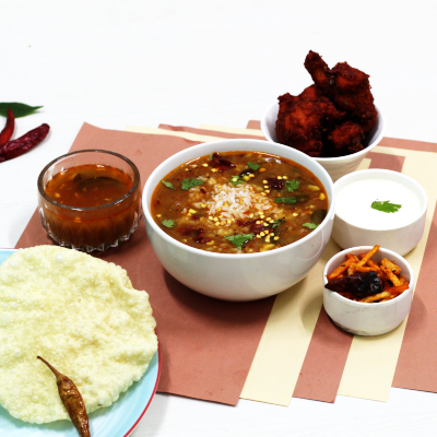 Rasam Rice And Bangalore Kebab Rice Bowl