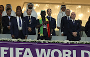 Confederation of African Football president Patrice Motsepe (left) could not contain his excitement as he jumped from his seat in the Education City Stadium VIP box for Morocco during their penalties last-16 win against Spain on December 7.