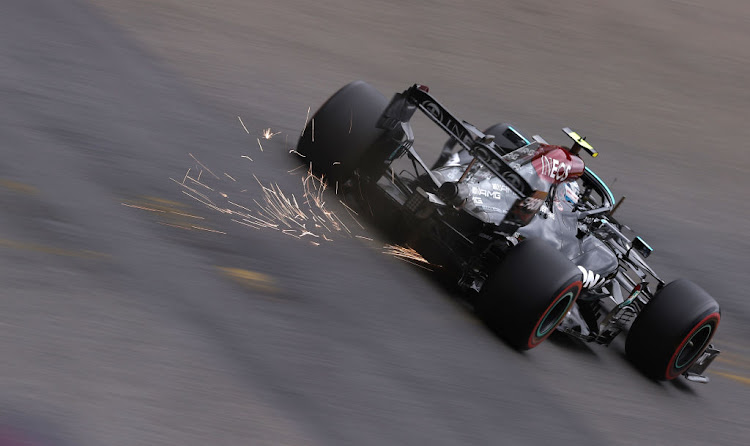 Valtteri Bottas during practice ahead of the F1 Grand Prix of Belgium at Circuit de Spa-Francorchamps on August 27 2021.