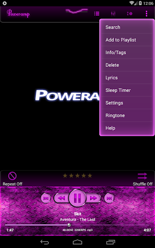 Poweramp Skin Pink Metal