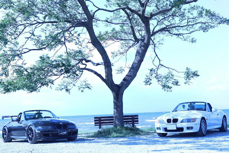 Z3 ロードスターの白黒ツーリング・メタセコイア並木・あのベンチに関するカスタム事例の投稿画像8枚目