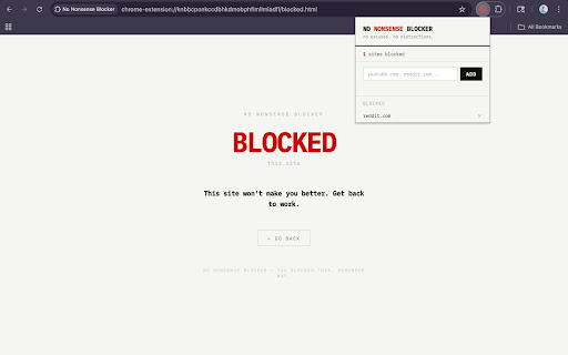 No Nonsense Blocker screenshot 1