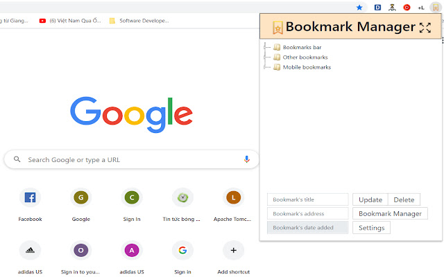 Bookmark managers chrome extension