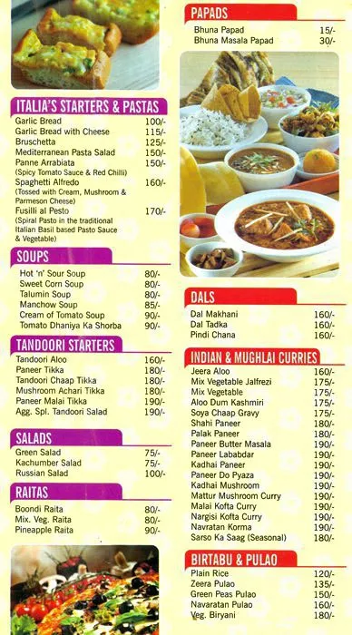 Aggarwal Restaurant menu 