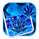 Thème de clavier Blue Weed Glow icon