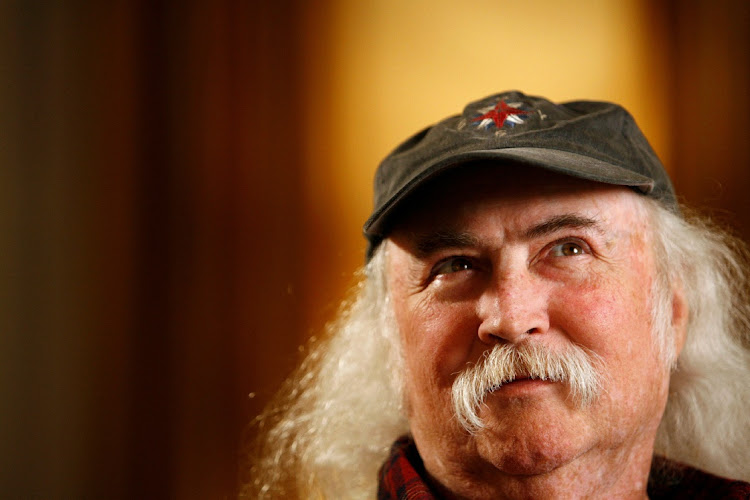 US musician David Crosby, pictured here before an interview about his 2006 autobiography in New York, has passed away aged 81. File photo.