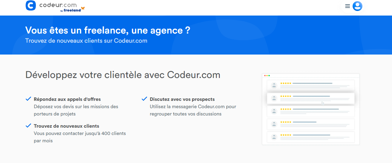 Plateforme freelances Codeur