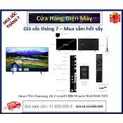 [Sale T7] Smart Tivi Samsung 4K Crystal Uhd 50 Inch 50Au8100 Đời 2021 Màn Hình Mỏng - Showroom Tivi Tphcm