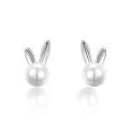 Ear Studs White
