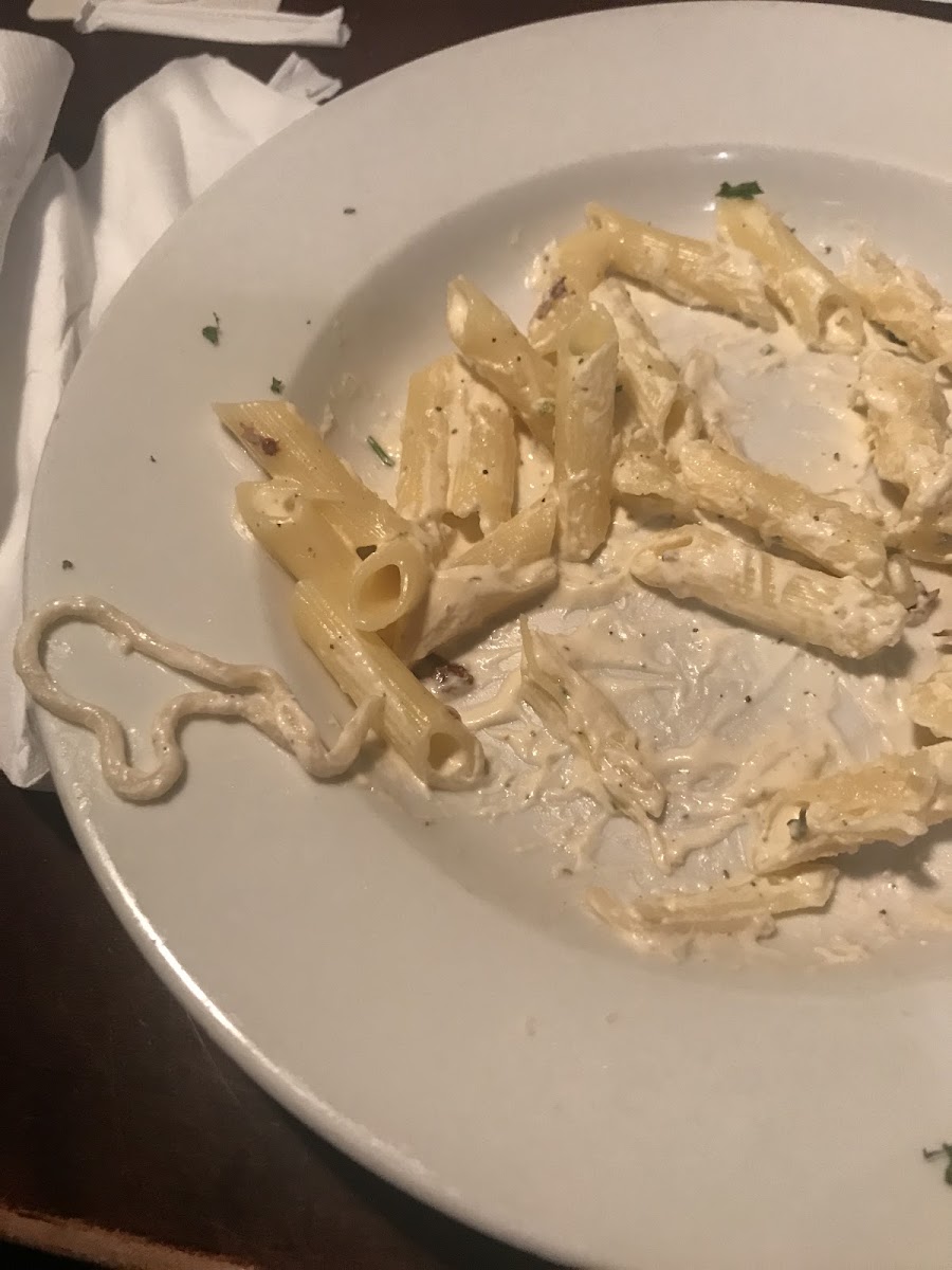 Regular noodles in my gf pasta