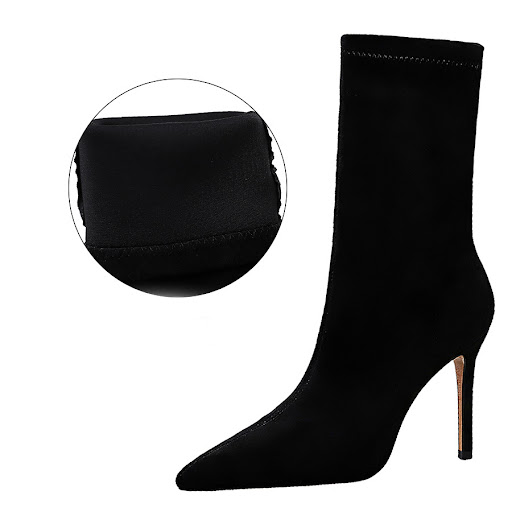 Title 6, Womens high-heeled suede pointed toe boots for...
