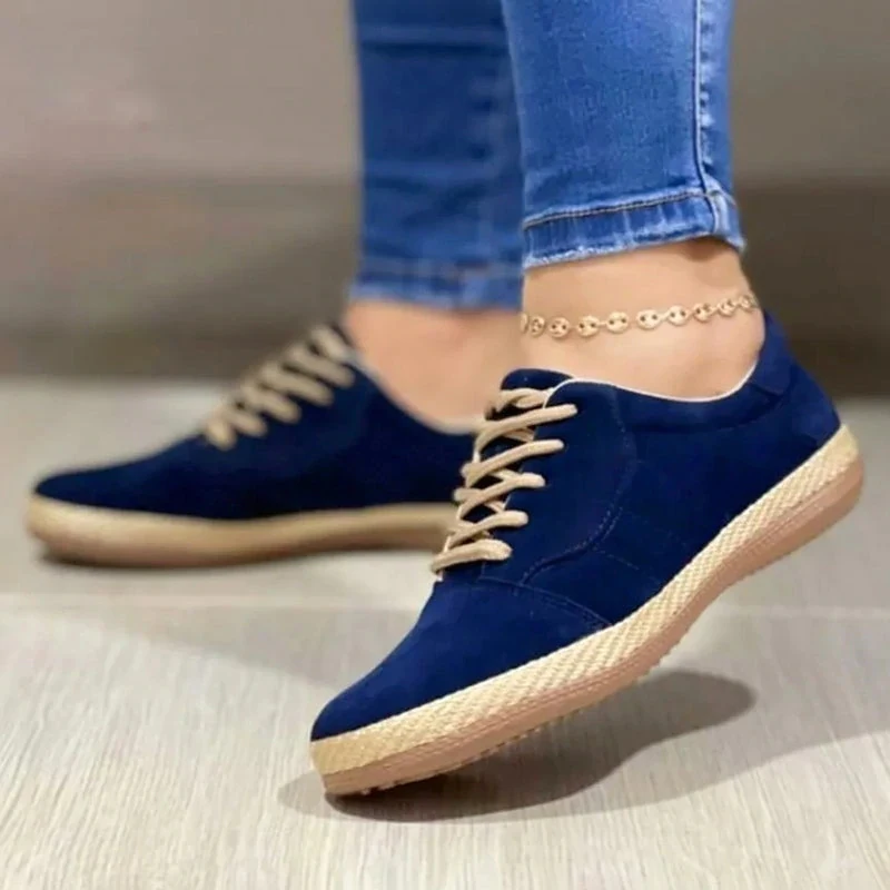 Title 4, Nowe, damskie sznurowane buty codzienne z okrąg...