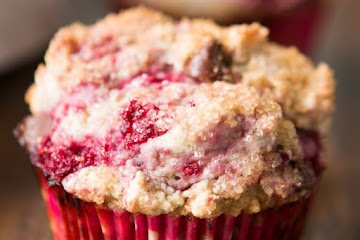 Gluten Free Dairy Free Raspberry Chocolate Chip Muffins