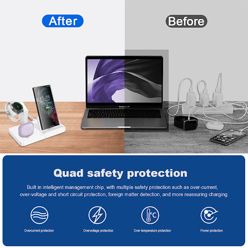 Title 7, Vertical Three-in-one Watch Wireless Charger St...