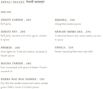 Yeti - The Himalayan Kitchen menu 