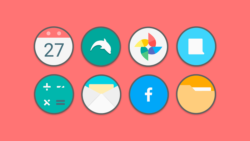  Flat Circle Icon Pack 4.4 Patched