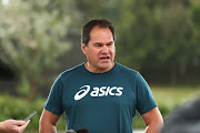 Wallabies coach Dave Rennie addresses the media in Gold Coast, Australia, earlier this year.