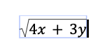 square root in google docs - example