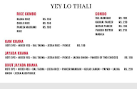 Ye Lo Thali menu 1