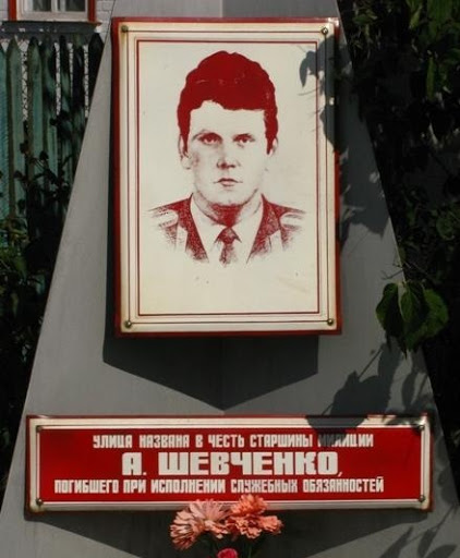 Памятник А.Шевченко в Гречковке
