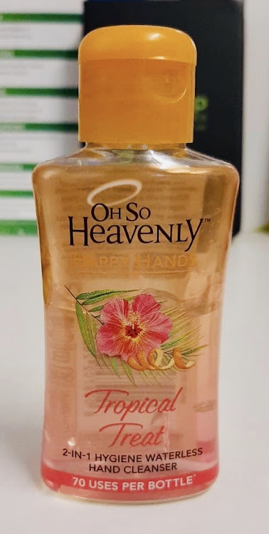 An Oh So Heavenly hand cleanser does not meet government requirements.