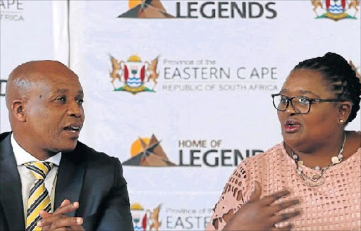 RESTORING ORDER: Premier Phumulo Masualle with Mnquma mayor Thobeka Bikitsha during the premier’s visit to Butterworth this week Picture: SIBONGILE NGALWA