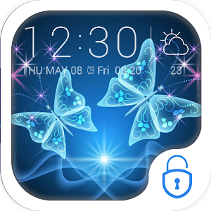 Blue shine butterfly theme  Icon