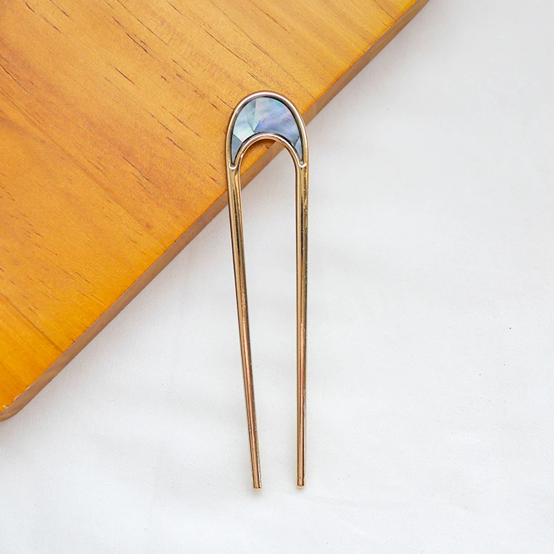 U-vormige haarspeld Antieke haarversiering Elegant en functioneel. Perfect voor het creëren van prachtige vintage kapsels en een stevige grip.